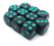 Dice D6 16 mm 10pcs. Black with Ultramarine Dots - photo 30947