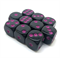 Dice D6 16 mm 10pcs. Black with Violet Dots - photo 30951