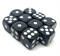 Dice D6 16 mm 10pcs. Black with White Dots - photo 30952